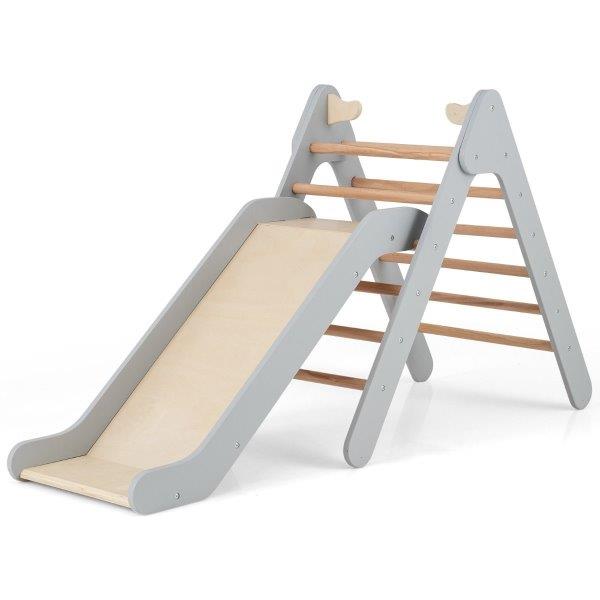 Medinė čiuožykla su laipyne 3-in-1